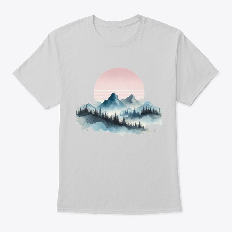Sun and Mountains T-Shirt Design 