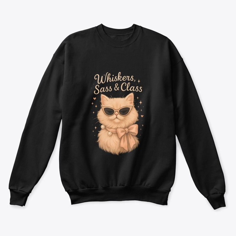 Cute Persian Cat Whiskers, Sass Gift