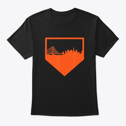 San Francisco Baseball Vintage Sf Pride  Black T-Shirt Front