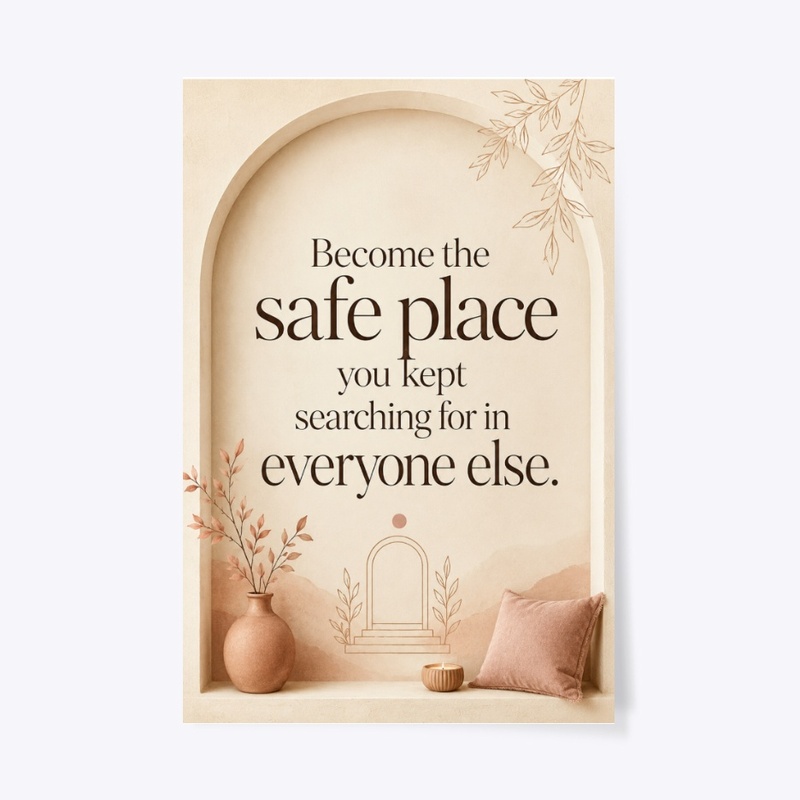 Safe Place Line Art Print