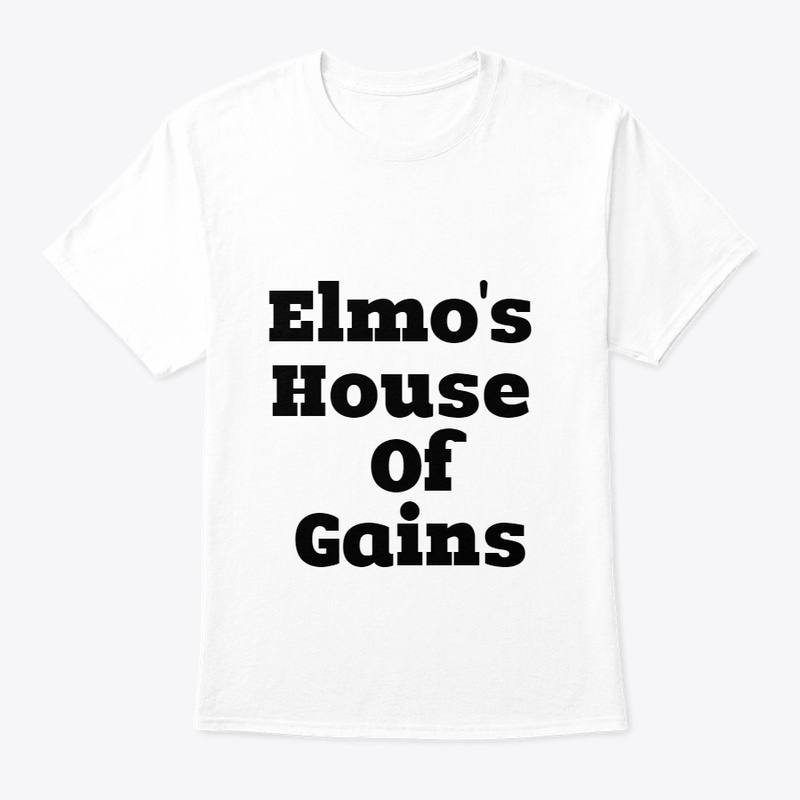 Elmo's House Of Gains White Tee