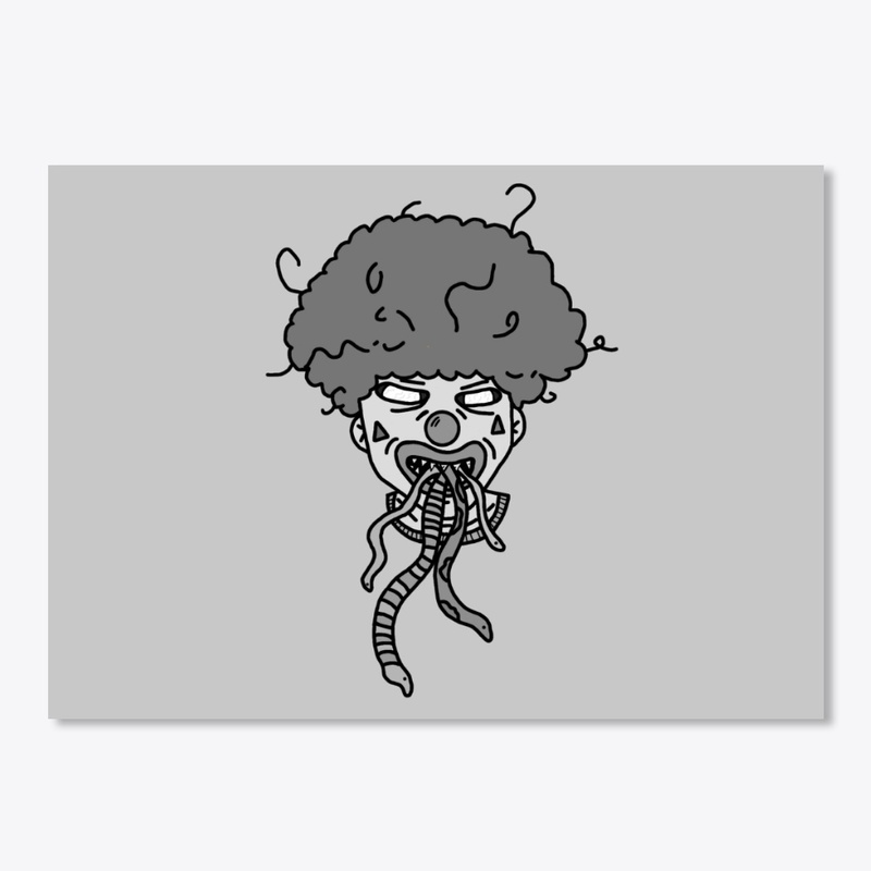Clown and Snakes Other (BW)