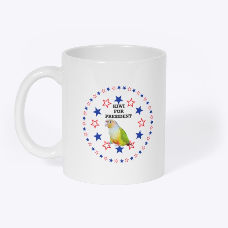 Kiwi For President White Mug