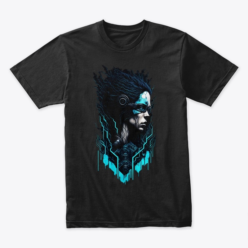 Neon Wolf Aura T-Shirt Design
