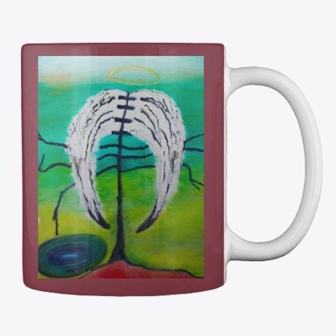 Angel Mug Maroon Kaos Back