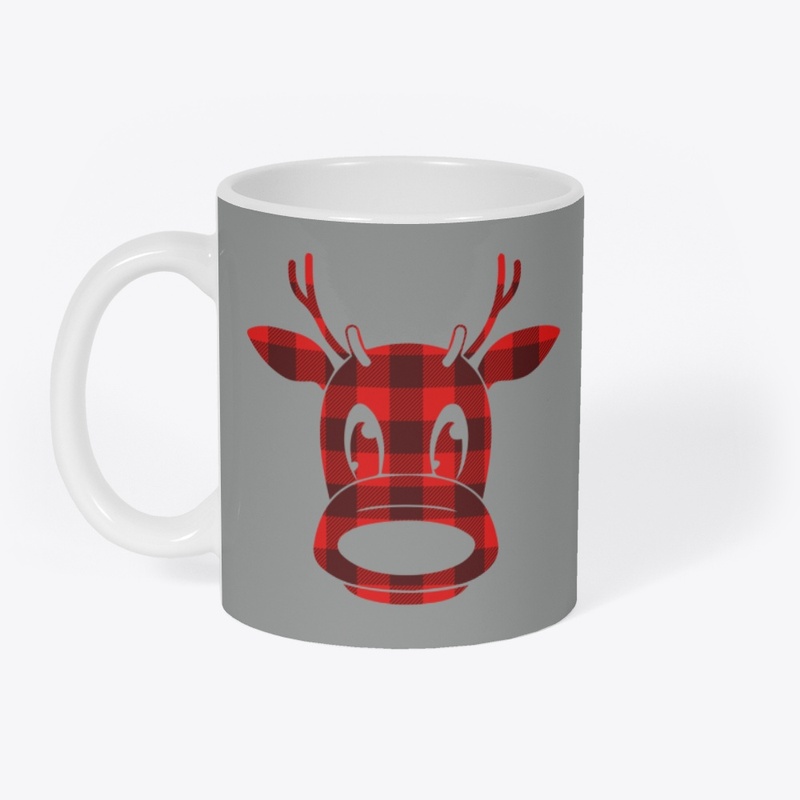 CHRISTMAS PLAID MOOSE