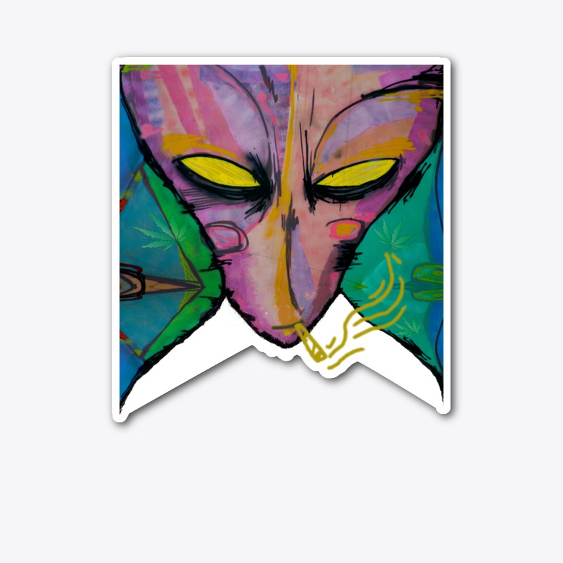 Smoking Alien T-shirt 