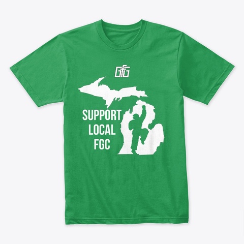 Support Local   Grand Rapids T Shirt Kelly Green T-Shirt Front