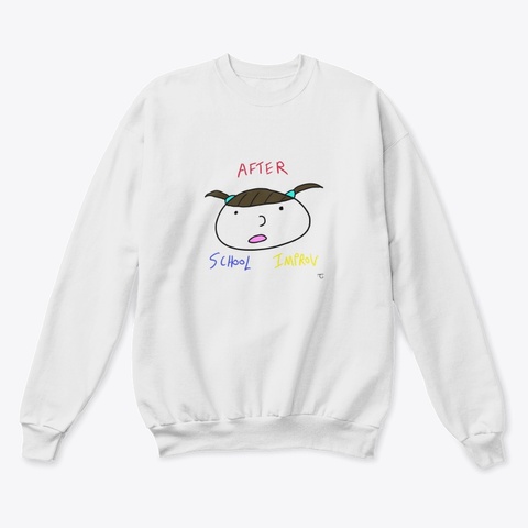 After School Pigtail Girl White  T-Shirt Front