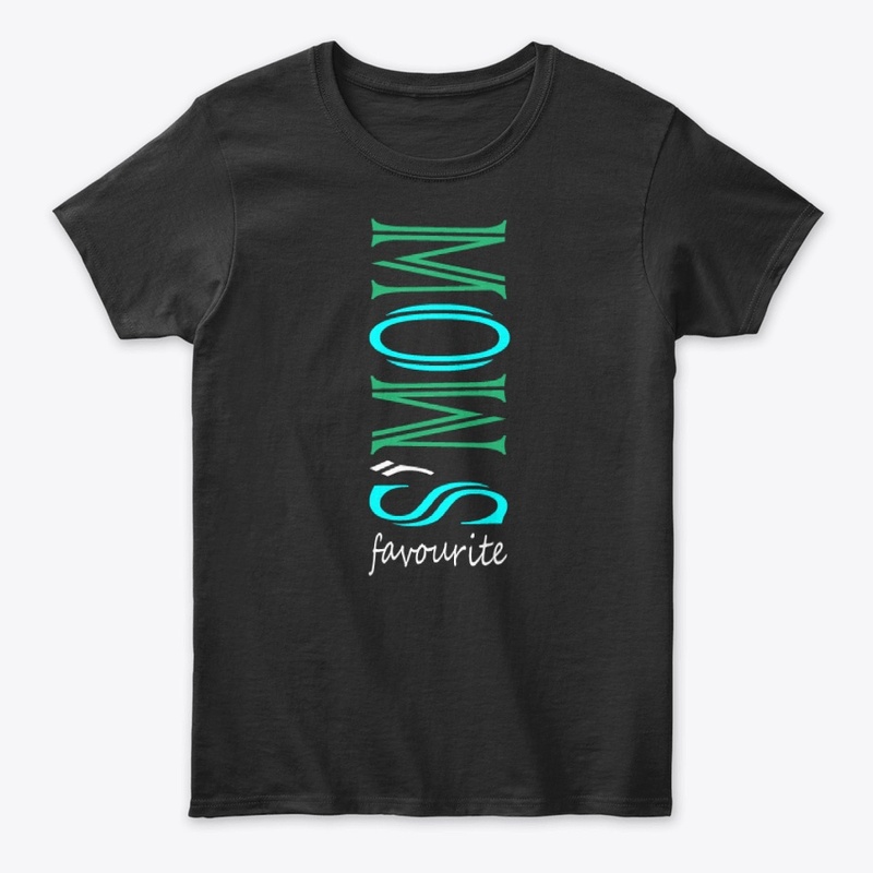 moms favorite family matching black tee