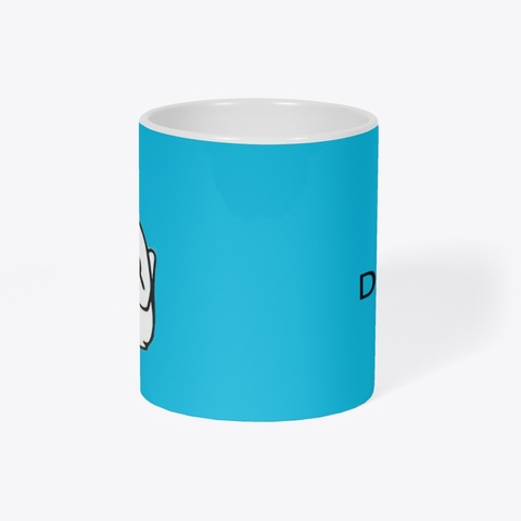 Cat Daddy Mug Vivid Blue T-Shirt Right