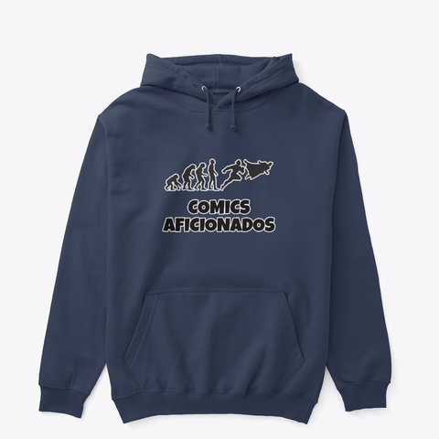 Comics Aficionados Shirt Navy T-Shirt Front