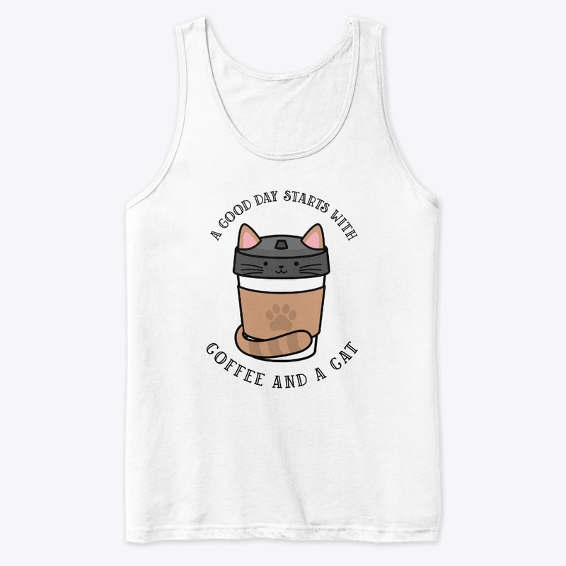 A good day starts with coffee and a cat