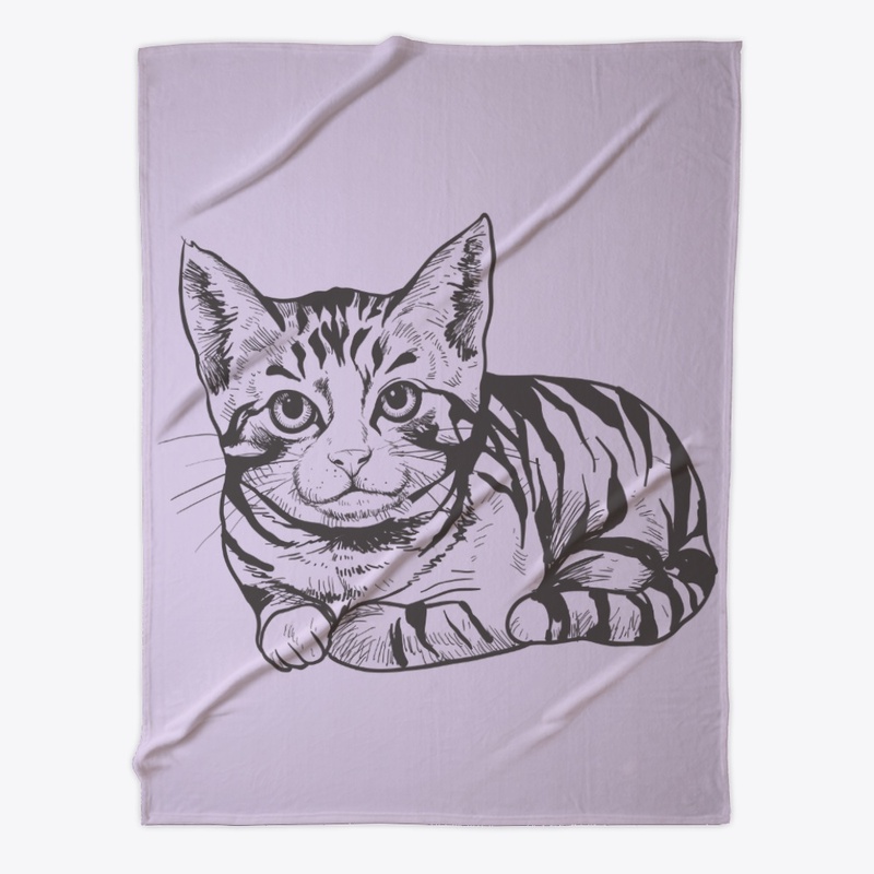 Cat drawed by pen