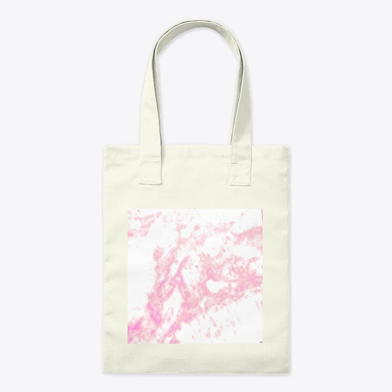 pink marble on white
