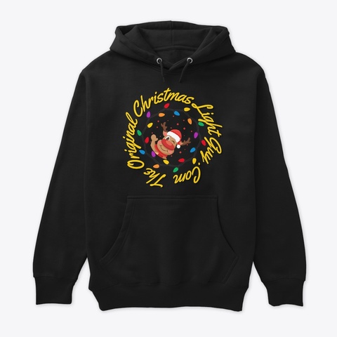 Toclg Unisex Premium Pullover Hoodie Black T-Shirt Front