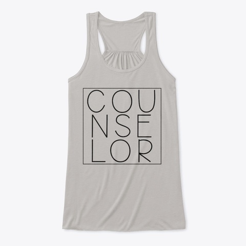 Counselor Block Tee Athletic Heather Camiseta Front
