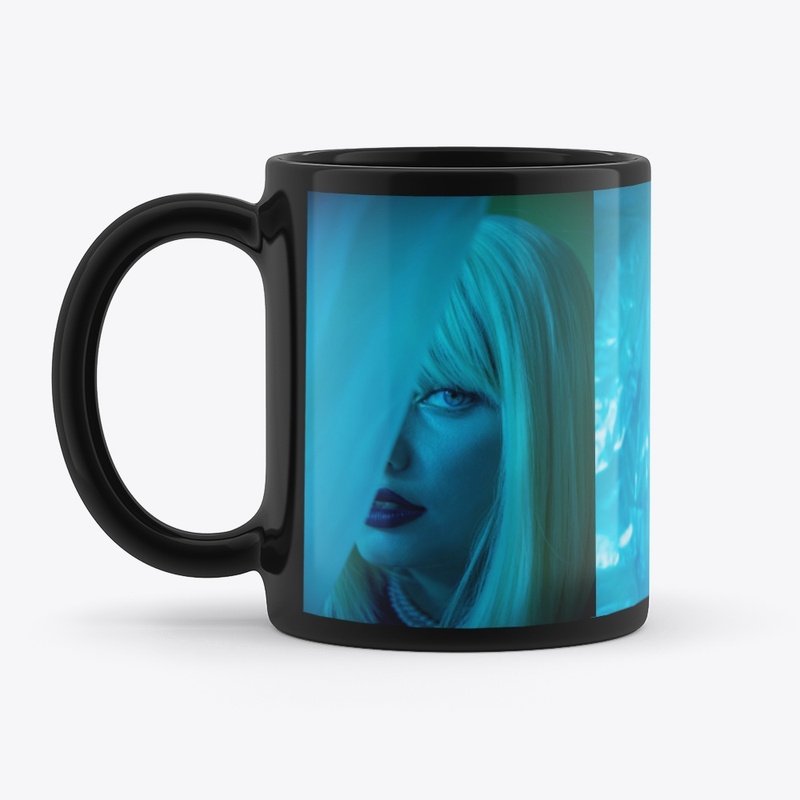 Woman looking drinkware