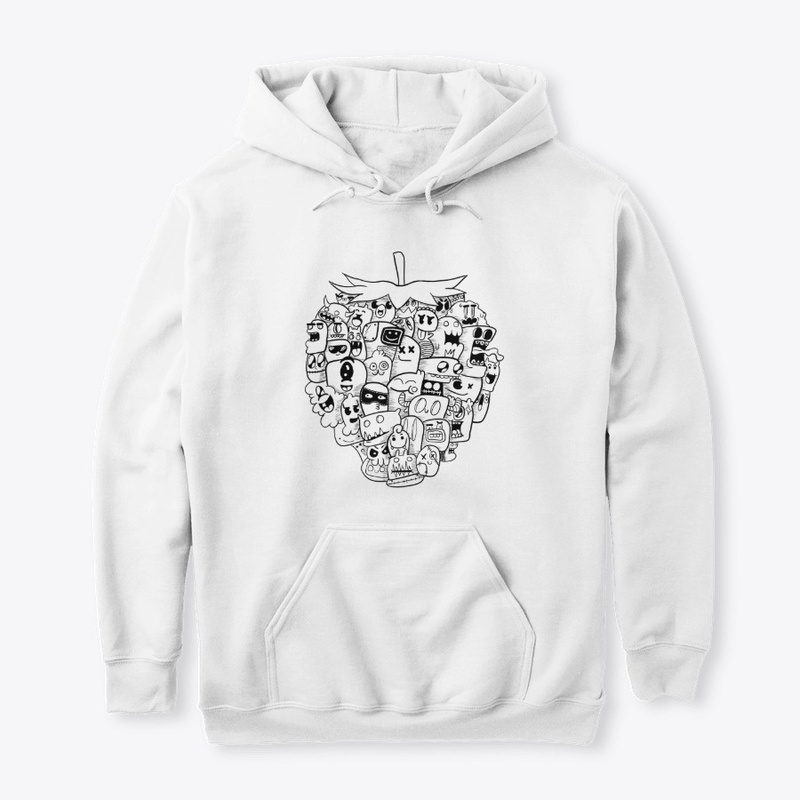 S&I: Strawberry doodle design (Black)