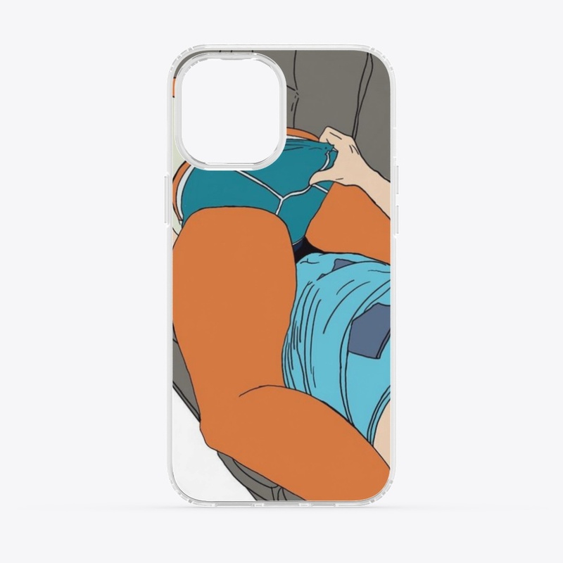 Just Chillin' Couple Clear iPhone Case