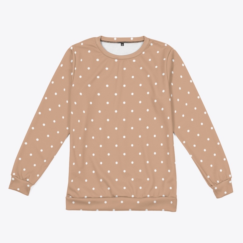 Coffee White Polka
