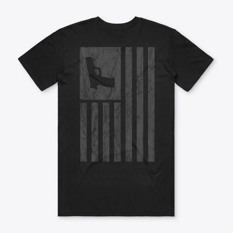 Blackout Tactical Gun Flag Black T-Shirt Back