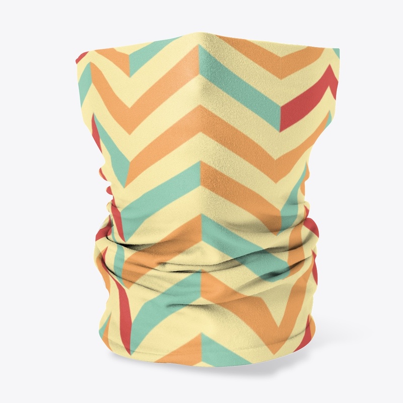 Zigzag Yellow & Red Neck gaiter