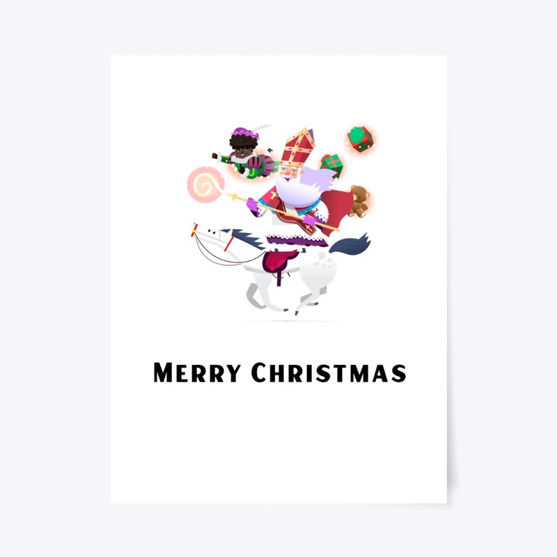 Santa on the white horse