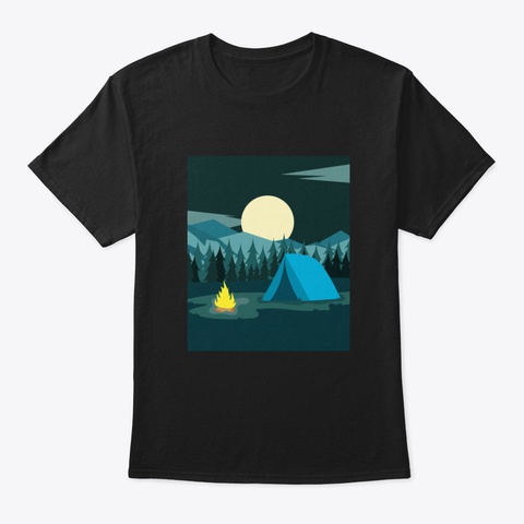 Camping At0ak Black T-Shirt Front