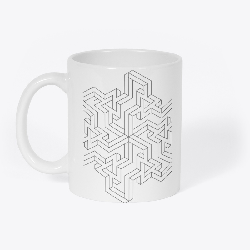 "Geometric Illusion Maze Design"
