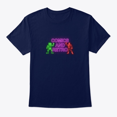 Comics And Retro T Shirt Navy Camiseta Front