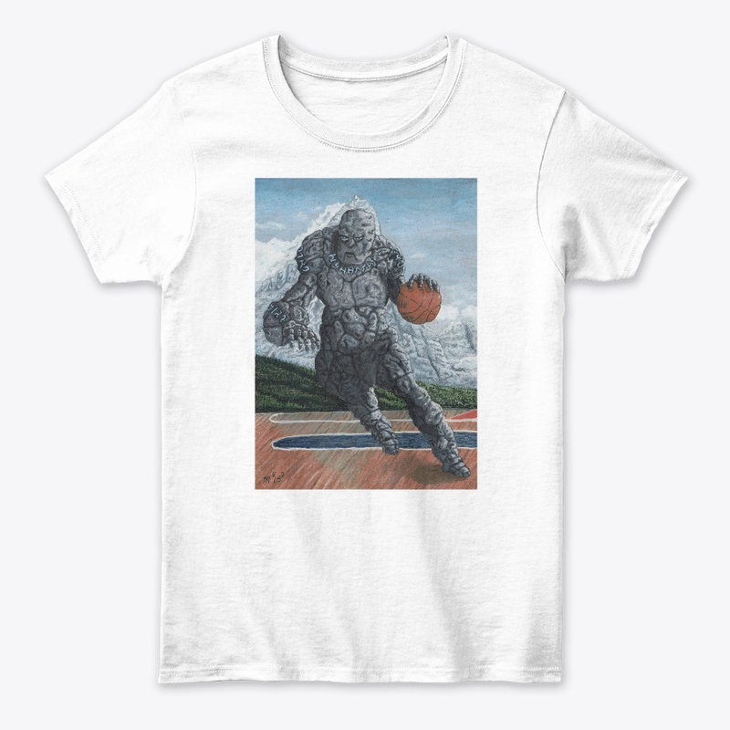 Stone Golem Playing Basketball Tee