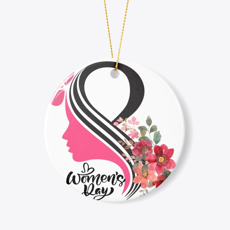 Womens Day Floral Emblem