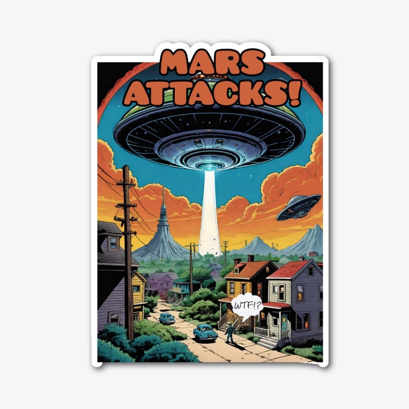Mars Attacks Funny Vintage Comic Art 