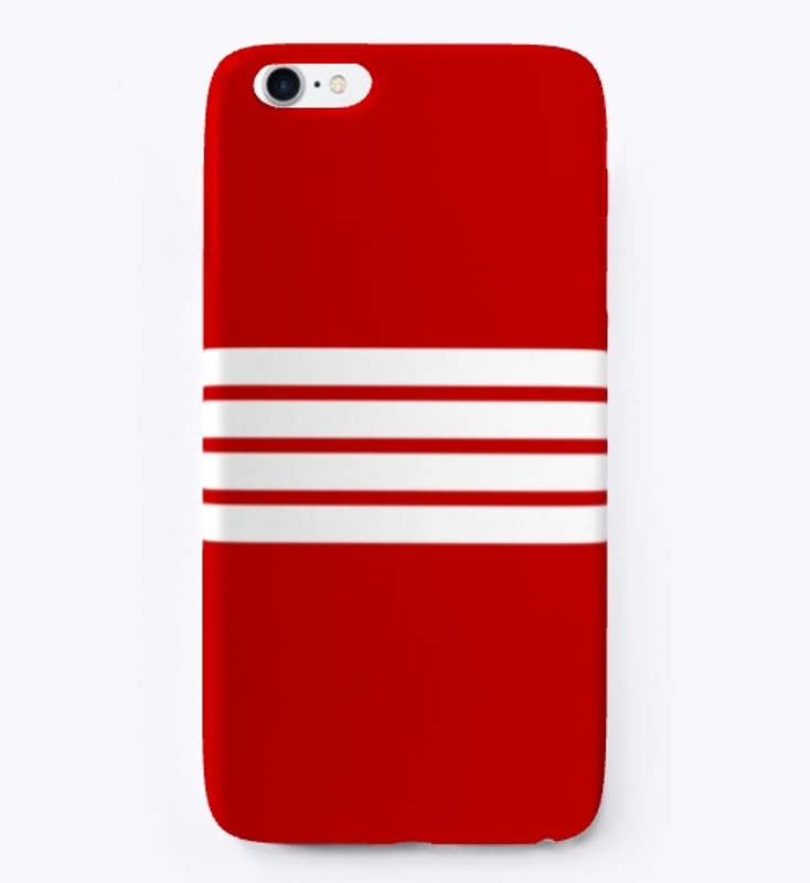 Classic White Stripes On Red