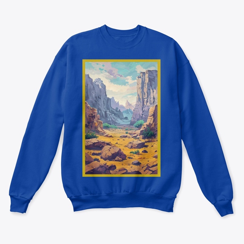 Abstract desert landscape with cactus