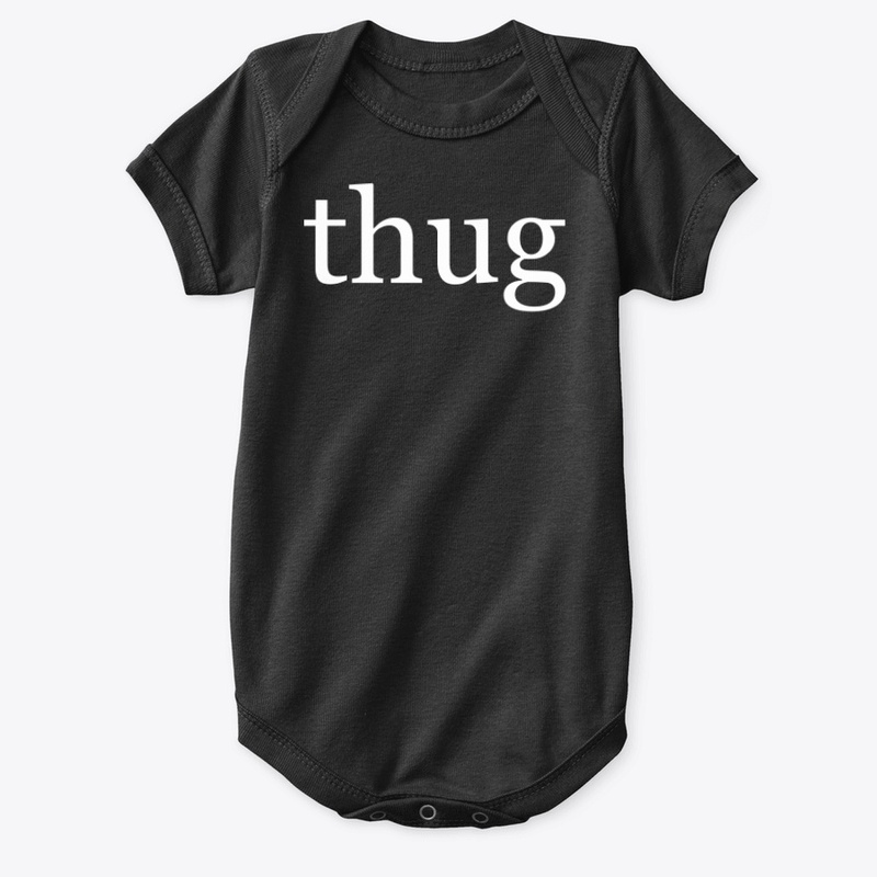 Thug in White on a Black Background
