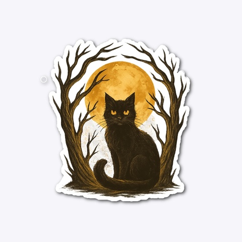Mystic Cat In The Woods  Standard Kaos Front