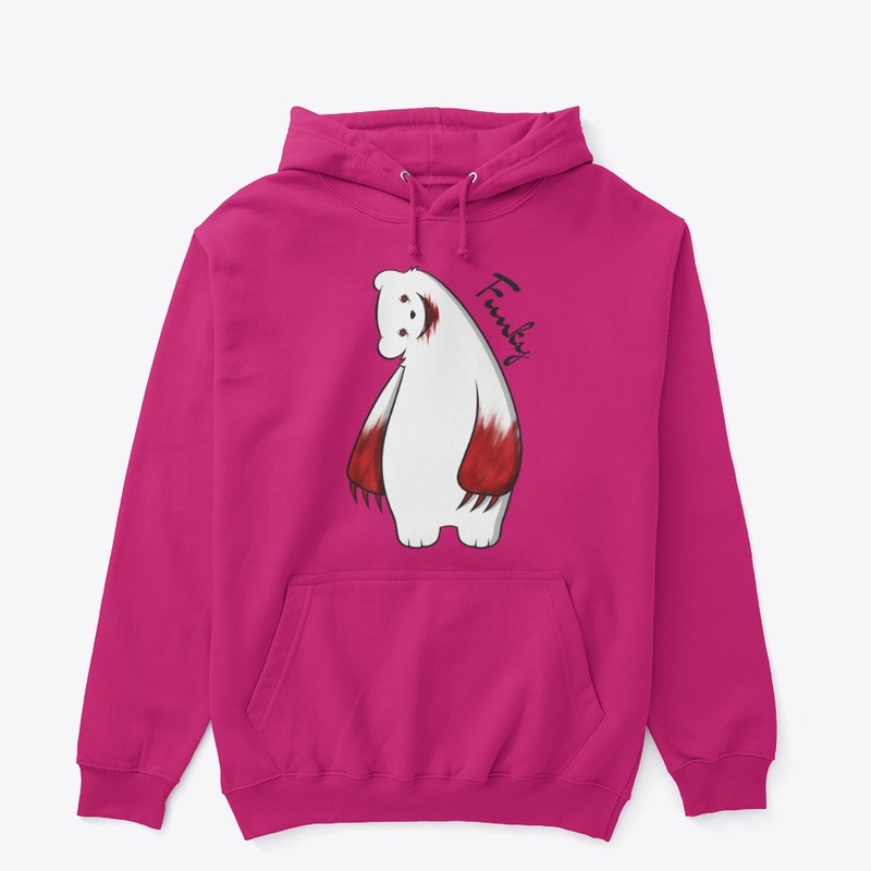 Funky Mascot Pink Pullover Hoodie