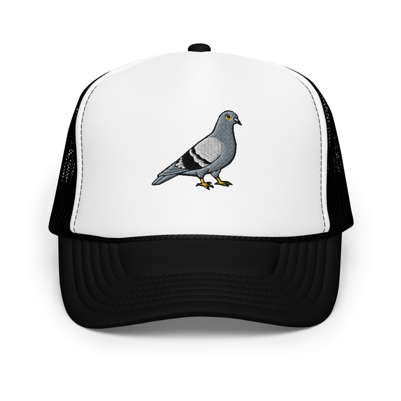 Pigeon Embroidered Foam Hat 
