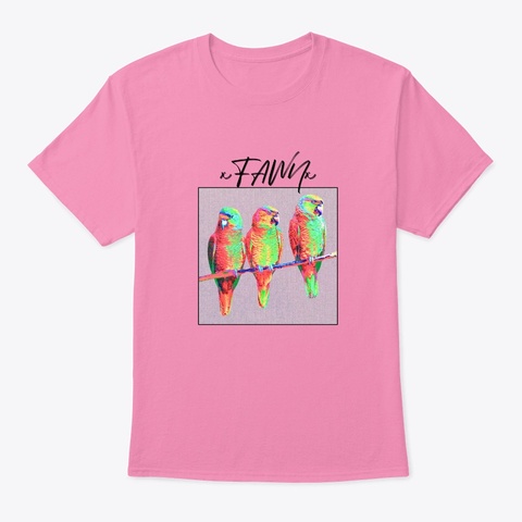 Fawn Parrots (Pink) Pink T-Shirt Front