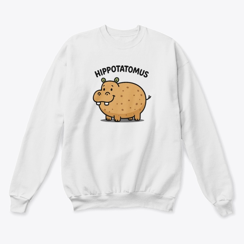 Cartoon of a Potato Shape Hippopotamus