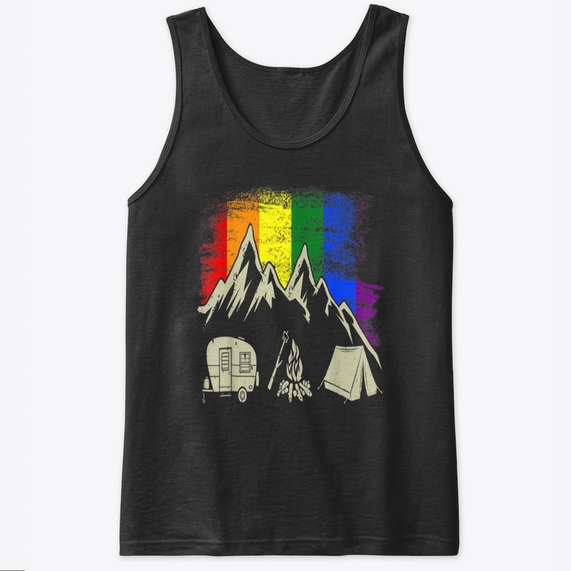 LGBT Camping Rainbow Gay Flag Shirt Camp