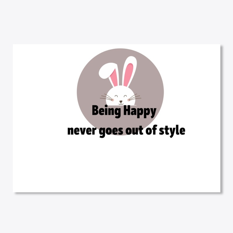 stylish happy bunny 