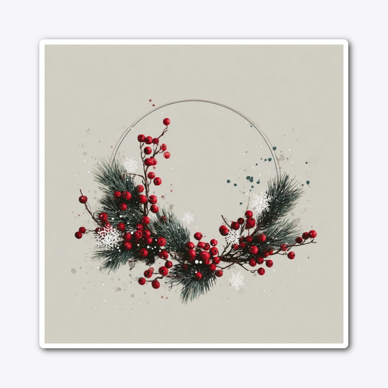 Pine Wreath Christmas Holiday Berries