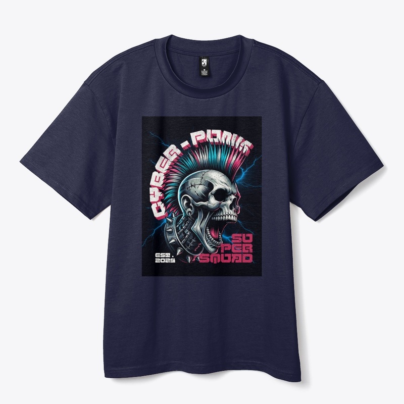 T Shirt Cyber Punk Skull