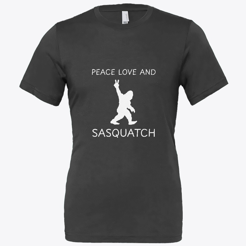 Pease Love and Sasquatch White Letters 