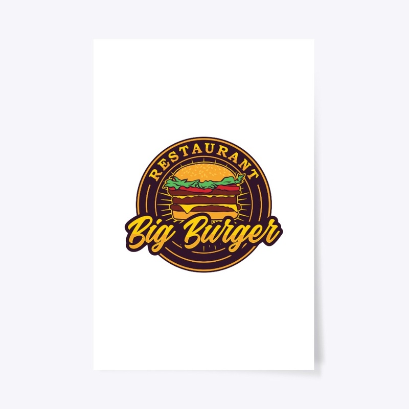 Vintage retro burger label  logo