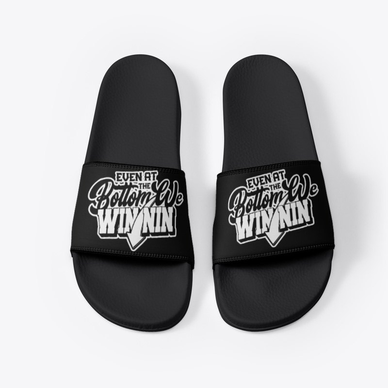Even At The Bottom Logo Black Slides