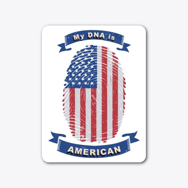 My DNA is American Flag Fingerprint 